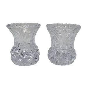 Vintage Kitchen Utensils, Crystal Cut Glass Bud Vase Miniature Toothpick Holders